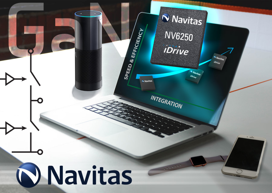 Navitas 推出业界首个集成半桥氮化镓 (GaN) 功率 IC