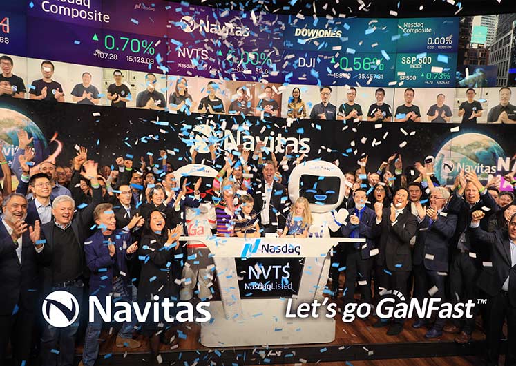 纳微半导体正式登陆纳斯达克，以股票代码NVTS上市交易