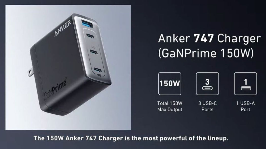 スマートフォン/携帯電話 バッテリー/充電器 Anker Launches 150W Charger featuring GaNFast™ with GaNSense 