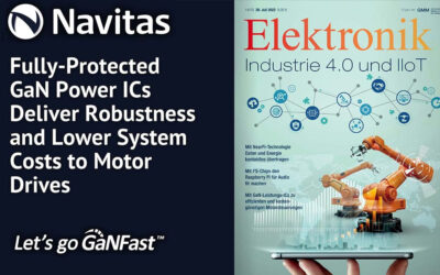 Elektronik: Fully-Protected GaN Power ICs Deliver Robustness and Lower System Costs to Motor Drives