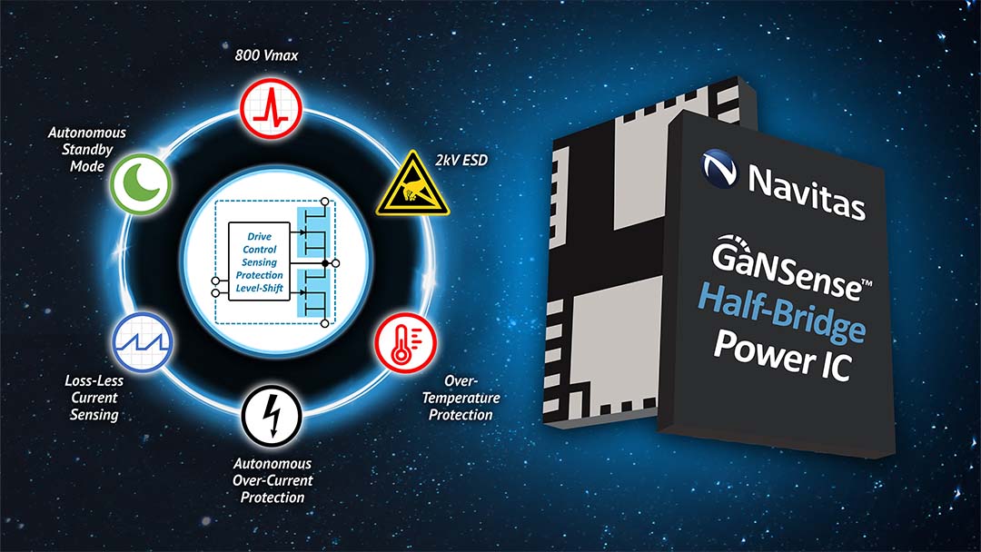 纳微半导体发布GaNSense™️半桥氮化镓功率芯片：高频电力电子革命的下一步