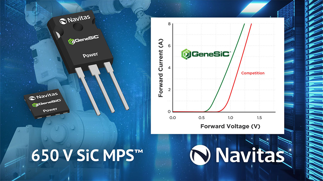 纳微半导体发布新一代650V MPS™ SiC碳化硅二极管，为数据中心、工业、太阳能和电视等应用提供最高效率和卓越可靠的解决方案