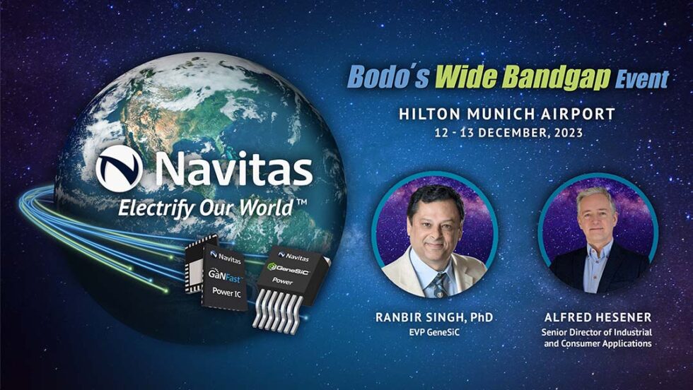 Navitas Showcases Highpower Semiconductors for EV, Solar & Industrial